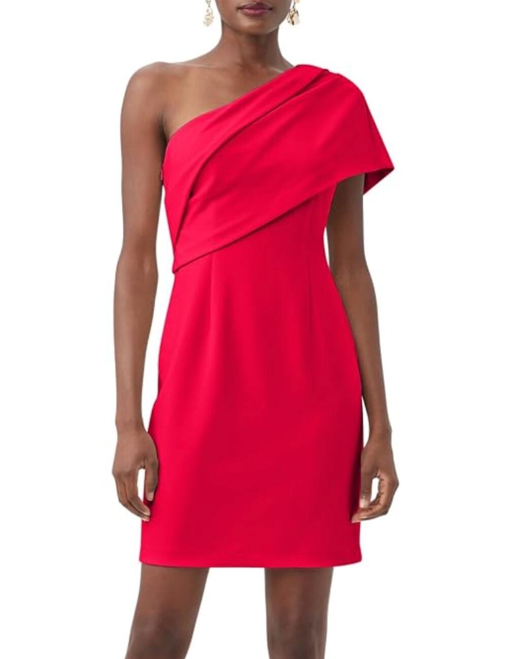 TRINA TURK Women's One-Shoulder Makina Dress Size 14 Pink Coral Asymmetric NWT